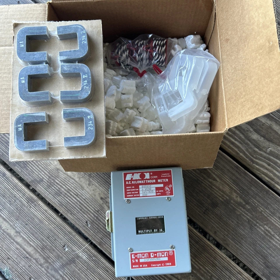 Solid State AC Kilowatthour Emon Meter 208200, 115/208V  4-wire  200A  50-400Hz - Image 2 of 4