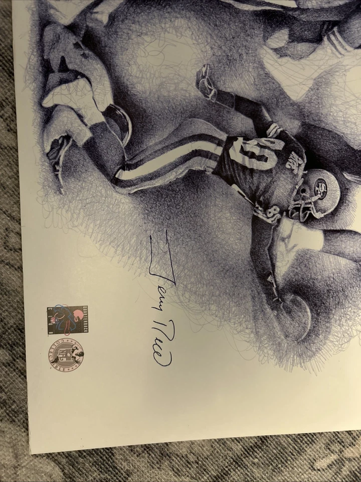 Autographed Joe Montana, Jerry Rice, Steve Young, Dwight Clark SF 49ers Dynasty  - Image 3 of 4