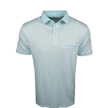 New Head Golf Hex Pattern Polo Ocean/White Small Free QUICK Shipping
