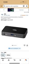 OWC Thunderbolt Hub Docking Station, Grey/Black, Thunderbolt 4, USB-A