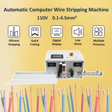 110V Fully Automatic Wire Cable Stripping Machine 0.1-4.5mm² Copper Cable Cuttin