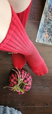 Cozy Slouch Socks Womens Classic Cable Knit School Girl Over The Knee Vintage
