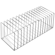 Acrylic File Organizer for Desk Vertical 15 Compartments File Sorter Mail Org...