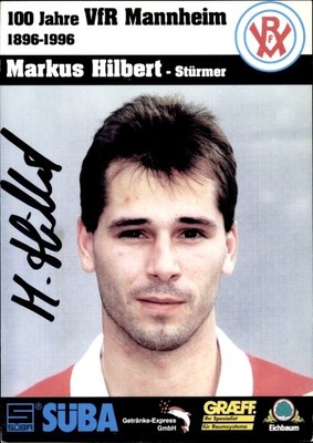 Autogrammkarte Fußballer Markus Hilbert, VfR Mannheim, Autogramm - 11417910