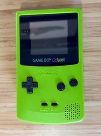 Nintendo Game Boy Color Lime Handheld System & Game TESTED  *BAD SPEAKER* CLEAN!