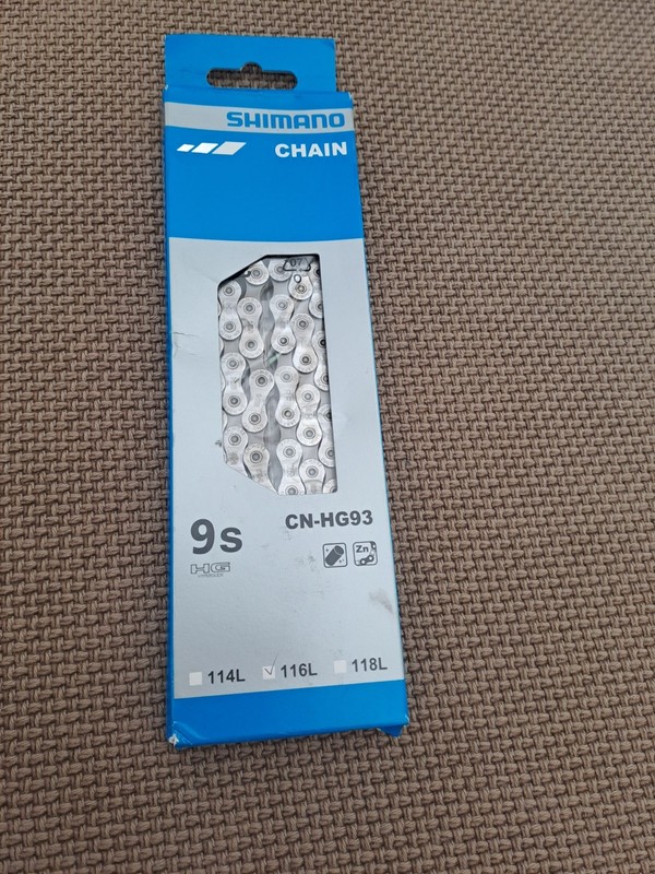 Shimano Bike Chain 9 Speed CN-HG93-9 116 Links HyperGlide