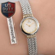 18KT BOX "MINT" Seiko Credor 1E70-0100 Quartz SS and 18K Gold Case Watch JAPAN