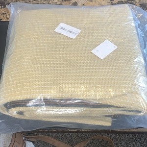 Beige Fabric Fence Screen Privacy Windscreen with Grommets 78”x78” new