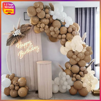 Luftballon Girlande Beige Aprikose 141 StüCk Braun Sand Weiß Deko Geburtstag