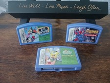 Lot of 3 Leap Frog Leapster Learning Games: Musical Menace, SpiderMan, SpongeBob