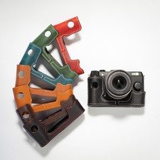 Handmade Genuine Real Leather Half Camera Case Bag Cover For Pentax Q10