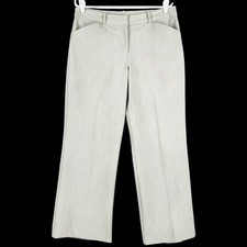 Worthington Women's Modern Fit Stretch Grey Pants Size 12 Straight Leg Mid Rise