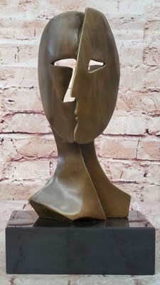 Picasso Stecker Mit Gesicht Cubism Design Outfit Messingskulptur Statue Figur