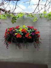 Colourful Planter Artificial Garden Window Box/ Trough