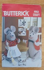 Butterick 4952 Stuffed Mice and Clothing  Pat...
