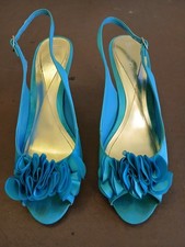 Monsoon ladies peep toe wedding shoe turquoise
