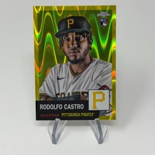 2022 Topps Chrome Platinum Yellow Ray Wave Rodolfo Castro RC #365 Pirates /250