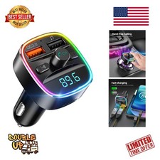 Wireless Car Kit: Bluetooth FM Transmitter, Dual USB Charger, Hands-Free Calling