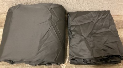   Threshold King 320 Thread  Lyocell Gray ONLY FLAT & Pillowcases   AS IS