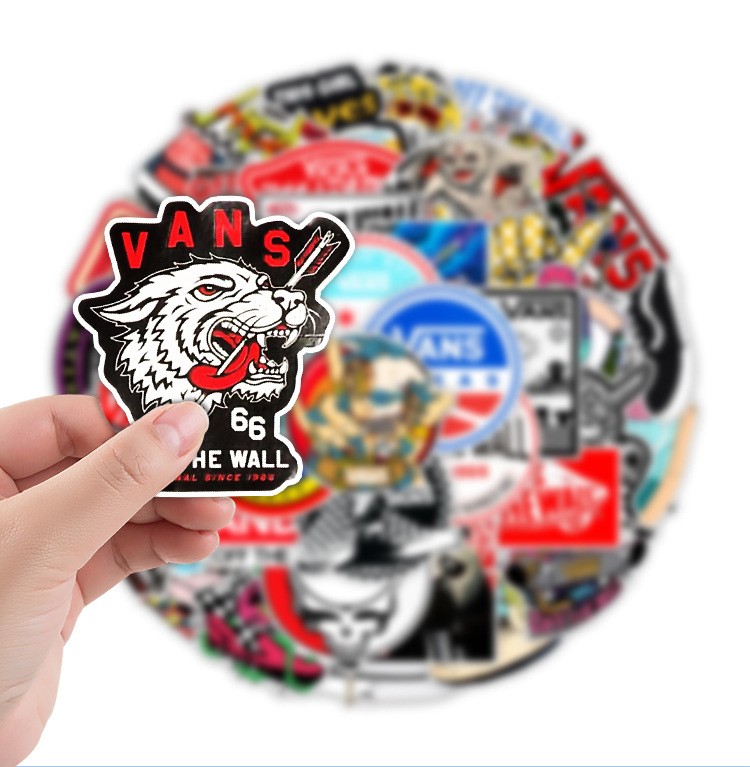 50 Pack Vans Skateboard Stickers Bomb Vinyl Laptop Luggage Graffiti Decals Lot