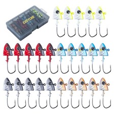 Swim Jigs Heads MultiColor Lead Jig Head Hooks Bass Trout Walleye with Box