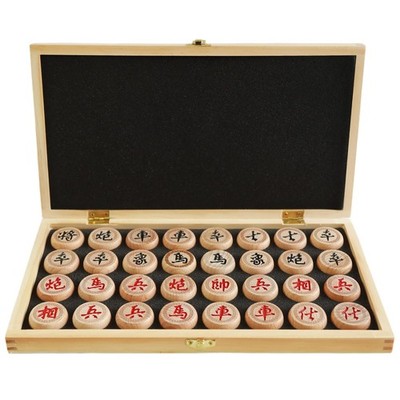 Luoyer 14 Inch Wooden Foldable Chinese Chess Xiangqi Travel Game Set with Woo...