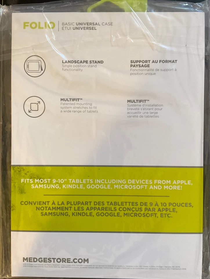 NEW SEALED M-Edge Universal Folio Case 9" to 10" Tablets Black (U10-BA-MF-B) - Image 2 of 4