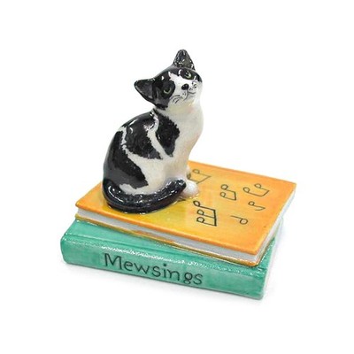Northern Rose - Cat Figurine Kitten Mewsings - Miniature Porcelain Figurine