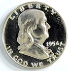 1954 Gem ++ Proof Cameo Franklin Half Dollar Nice Contrast