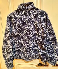 Youth Columbia full zip fleece jacket Blue-white Camouflage Size XL 18-20 
