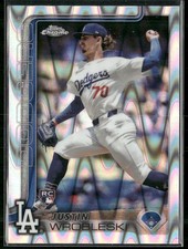 2025 Topps Chrome #38 Justin Wrobleski RayWave Refractors