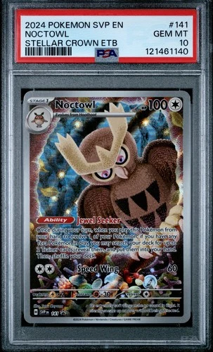 2024 POKEMON SVP EN-SV BLACK STAR PROMO #141 NOCTOWL PSA 10