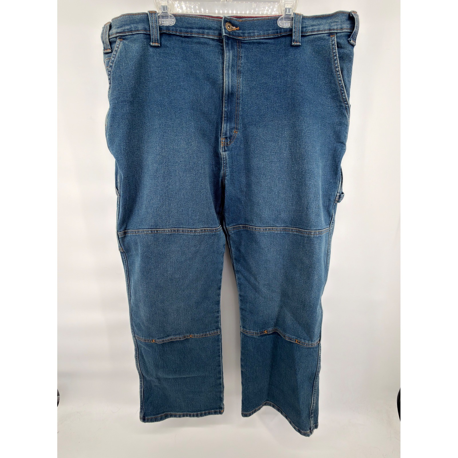 Dickies Flex Relaxed Fit Double Knee Carpenter Work Jeans Mens Blue Denim 44x30