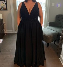 Morilee Madeline Gardner Bridesmaid Formal Black Dress Size 20