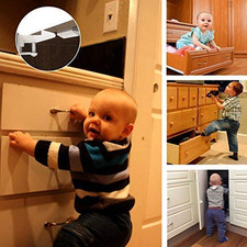 12 Pack Cabinet Locks Child Safety Latches - Baby Proofing Cabinets Drawer Lo...