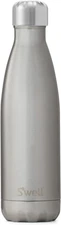 Stainless Steel Water Bottle - 17 Fl Oz - Silver Lining - Triple-Layered Vacuum-