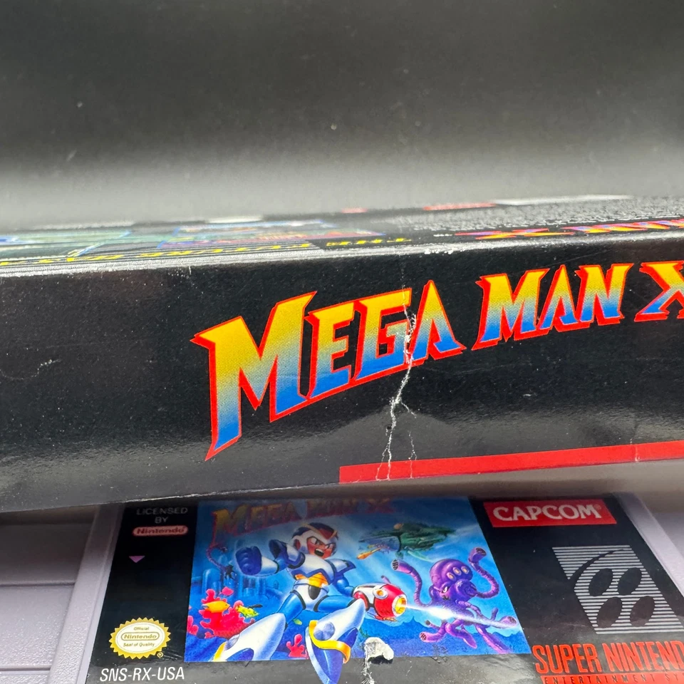 Mega Man X (SNES, 1994) CIB Box Manual Cart *READ DESCRIPTION* Cosmetic Damage - Image 3 of 3