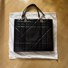 Dior Black Leather Medium Tote Made In Italy Nearly New Condition