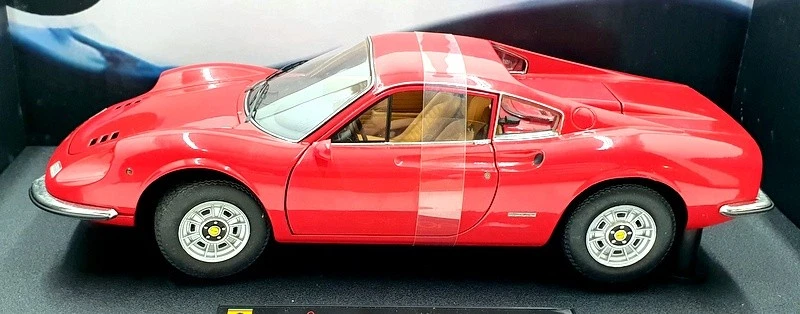 Hot Wheels Elite escala 1/18 diecast N2044 - Ferrari Dino 246GT - rojo Foto 3 de 4