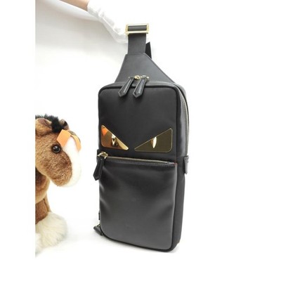 Fendi Body Bag Monster Nylon Black Belt Bag Crossbody bag Leather