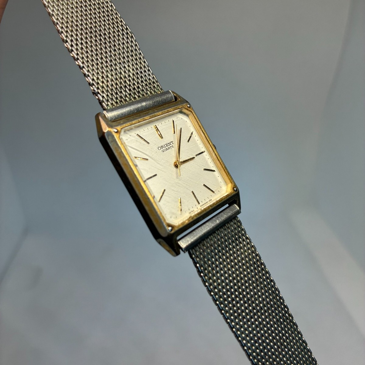 ORIENT Cassy Tank Watch Men\'s Gold Tone Quartz - Running! SOLD! Very Rare Vintage Orient Art Deco Tank Watch  main image 2