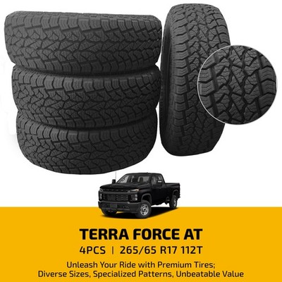 TERRA All Terrain 4 Tires 265/65R17 112T Off Road 9.6mm Tread 660AA 50000 Miles