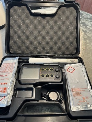 Hanna HI9813-6 pH EC TDS Temp Meter w/ HI1285-6 Probe Tested Working Case