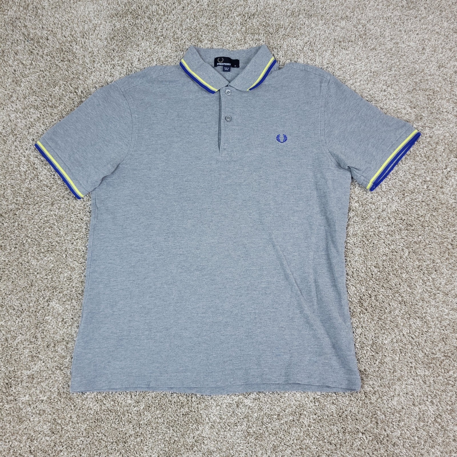 Fred Perry Mens Medium Solid Gray Stretch Knit Po… - image 2