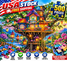 500 Piece Treehouse Jigsaw Puzzle for Adults Fantasy Escape 20.5x15