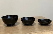 Echizen Lacquerware Three-Bowl Set Hand-lacquered with Real Lacquer