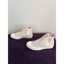 Converse Chuck 70 Hi Crochet Knit Sneakers Cream 9.5 Womens