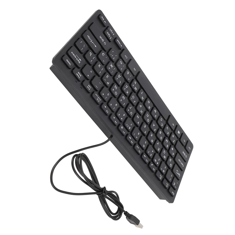 78 Key Ultra Slim Language Keyboard USB Wired Compact Keyboard With Ergonomic - Image 2 of 4