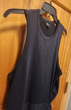 TED BAKER LIVVIAA KNOT FRONT DRESS 100% COTTON JERSEY SLEEVELESS BLACK TED SIZ 5