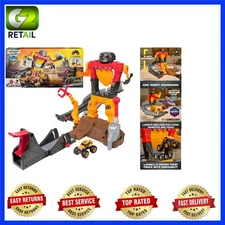 Monster Jam Smash & Bash SmashBot Playset with Launcher, Exclusive 1:64 Scale...